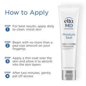 EltaMD Moisture Seal used on face showing gentle hydration after dermatologic care
