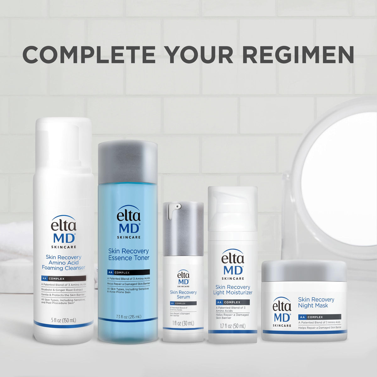 EltaMD in a nighttime routine setting illustrating day-and-night use convenience benefit