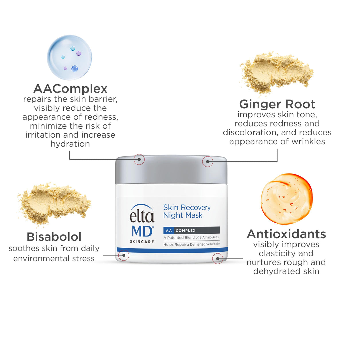 Hyaluronic acid droplet highlighting EltaMD hydration boost