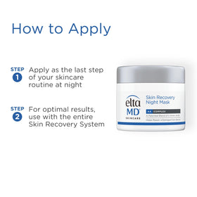 EltaMD jar on nightstand suggesting overnight repair benefits
