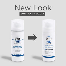 EltaMD moisturizer texture on fingertip highlighting lightweight non-greasy absorption benefit
