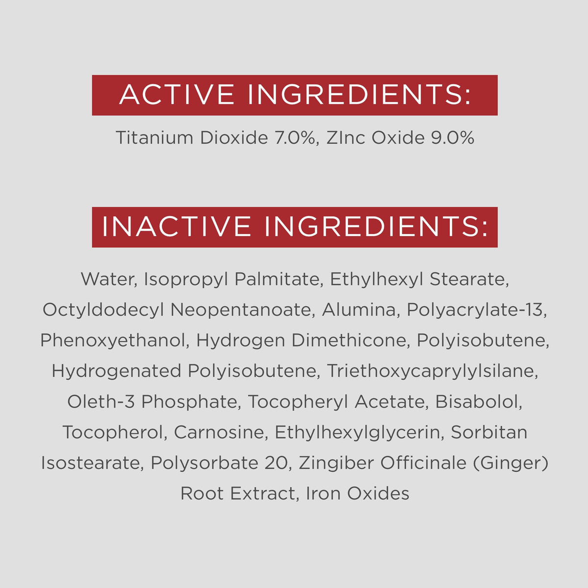 EltaMD zinc oxide ingredient visual conveying physical sun protection benefit