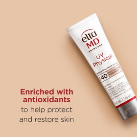 EltaMD creamy rosy-tinted texture close-up showing blendable finish benefit