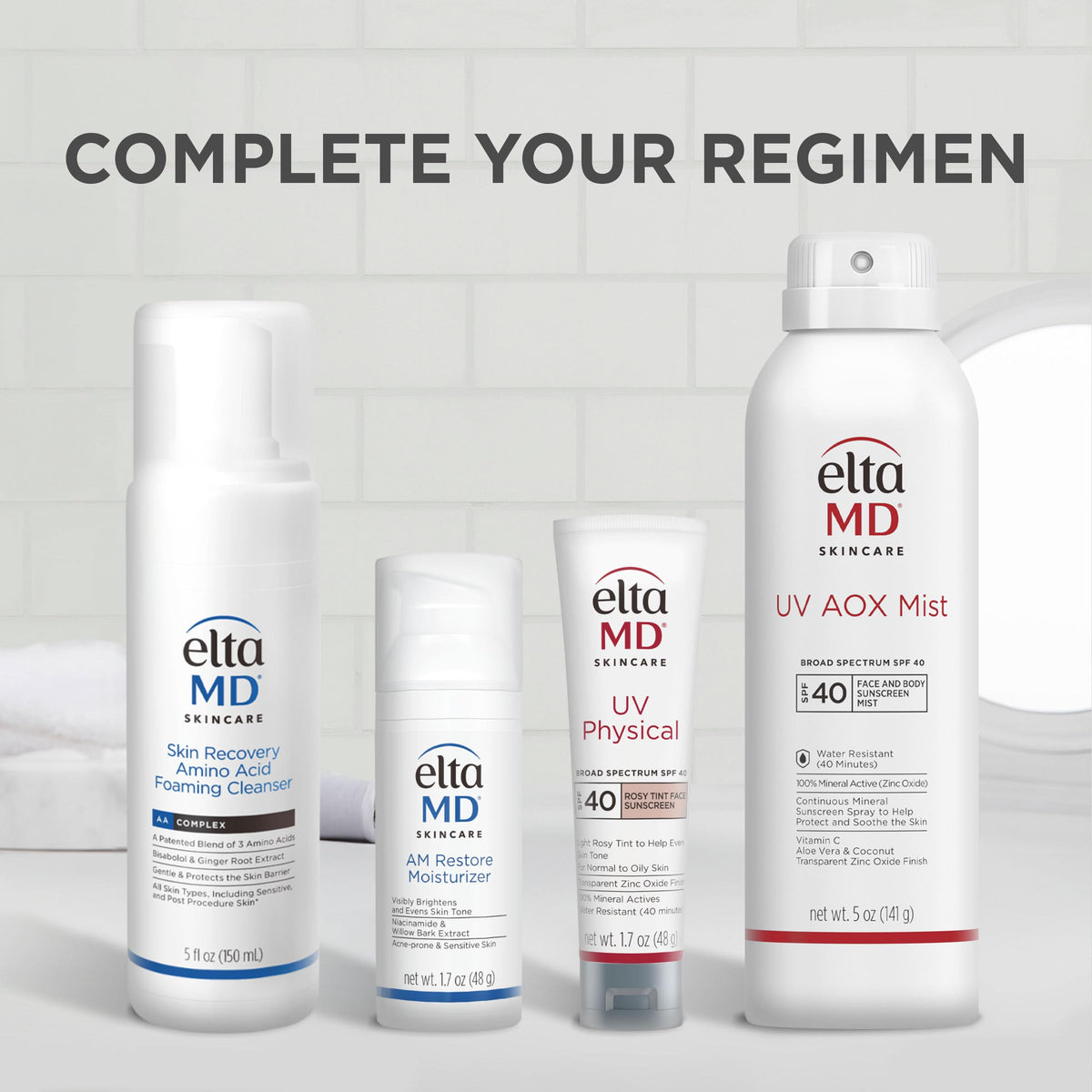 EltaMD tube label detail highlighting mineral actives and ingredient transparency benefit