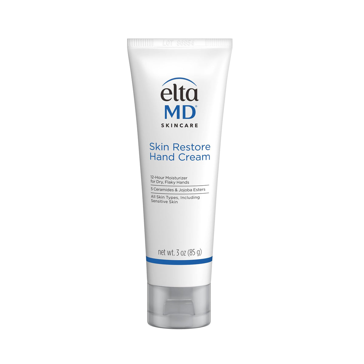 EltaMD front tube showing product branding and lightweight benefit