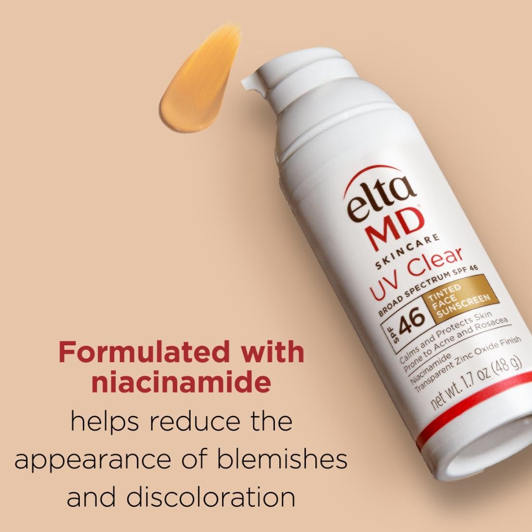 EltaMD applied under makeup to create smooth, protected complexion