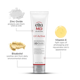 EltaMD sunscreen being applied on arm for water-resistant active protection