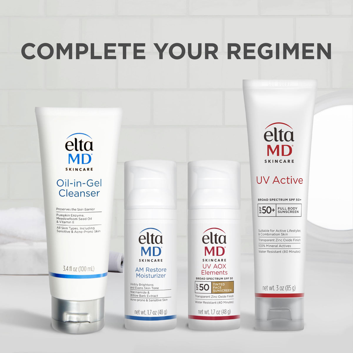 EltaMD applied at beach illustrating water-resistant sun protection