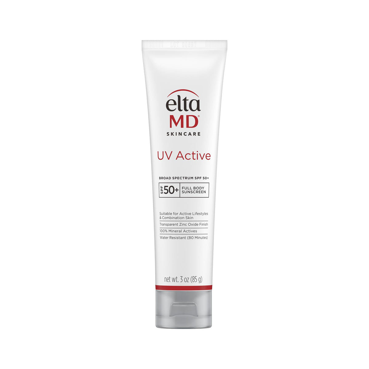 EltaMD front packaging showing SPF 50+ protection and benefits