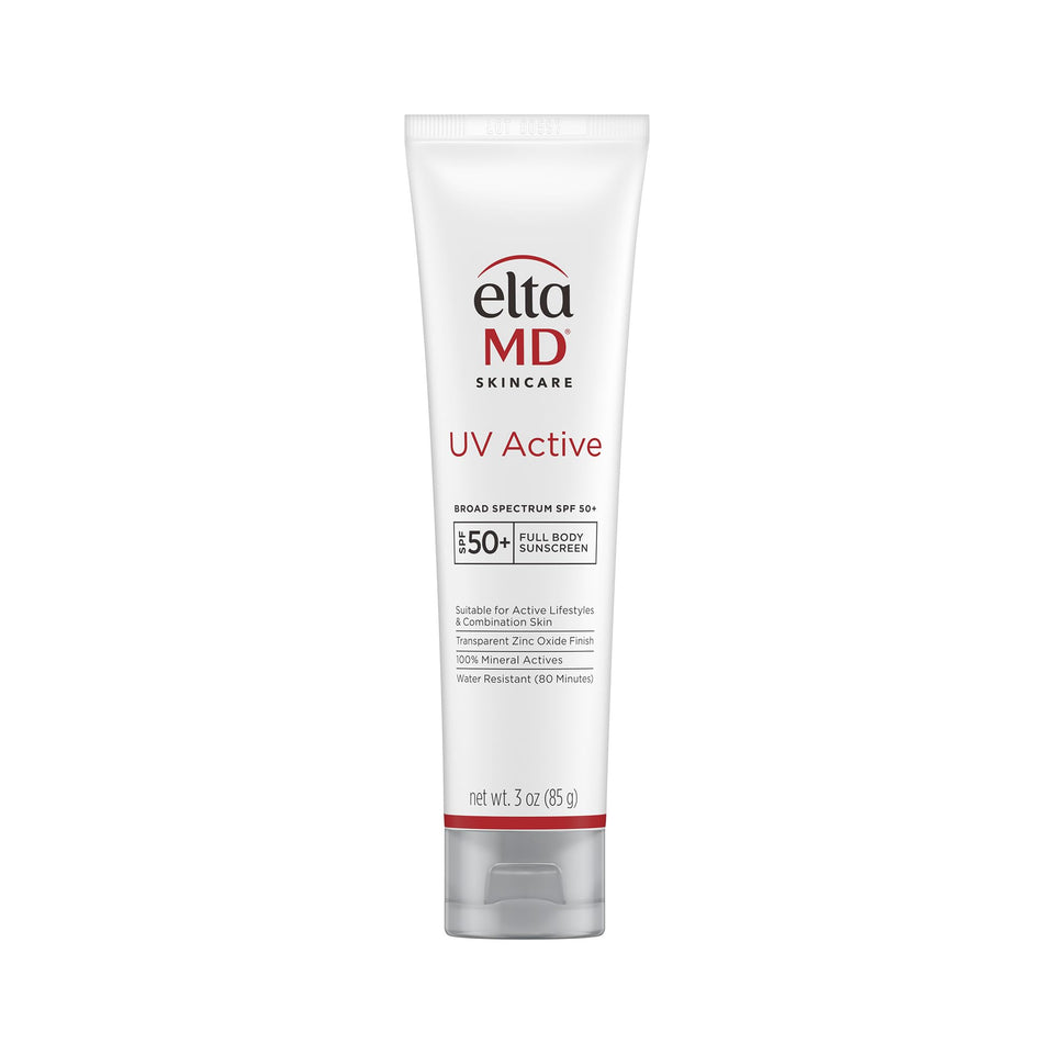 EltaMD front packaging showing SPF 50+ protection and benefits