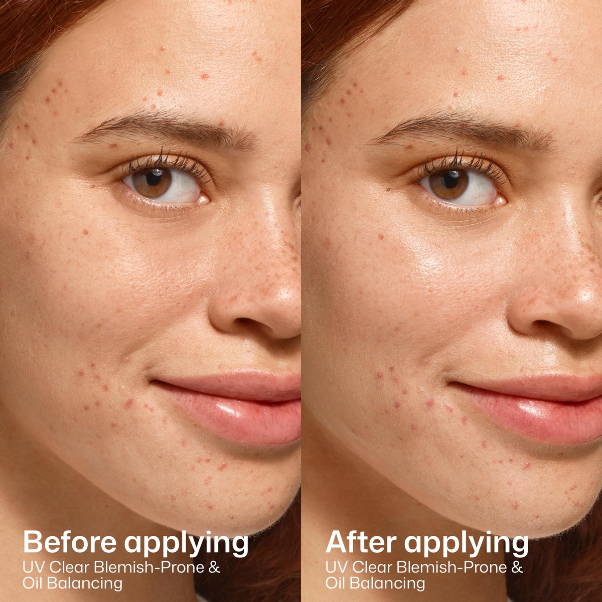 EltaMD applied under makeup demonstrating non-greasy layering advantage