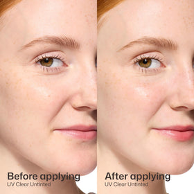 EltaMD UV Clear being applied to face illustrating smooth, non-greasy protection