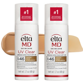EltaMD front packaging showing pump bottle and SPF 46 protection benefit