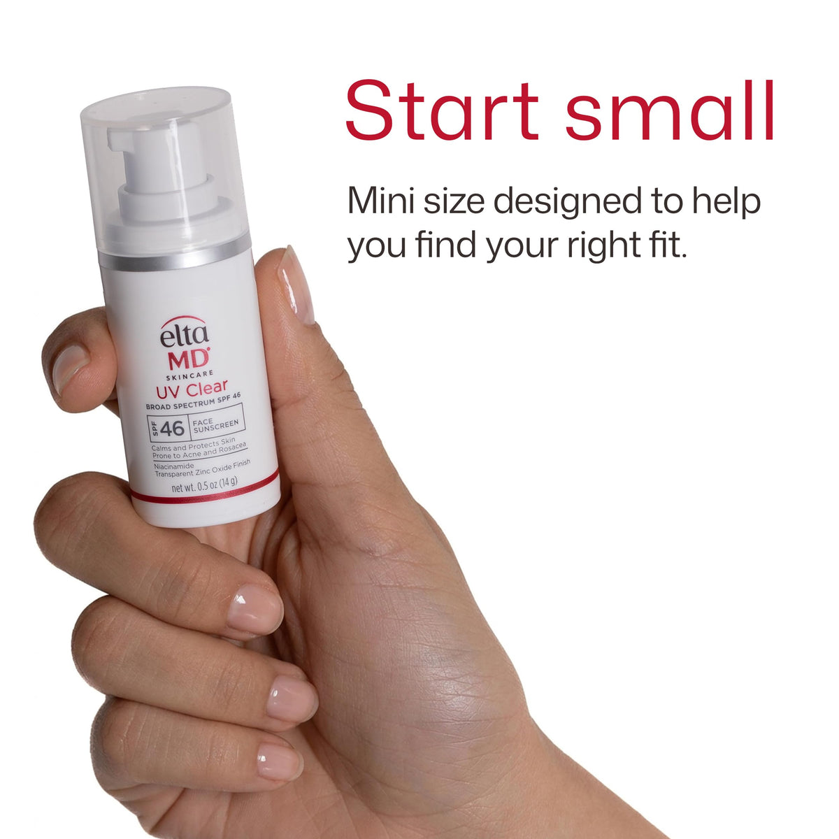EltaMD pump dispensing tinted sunscreen for precise, hygienic application