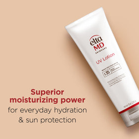 EltaMD UV Lotion being applied to face for smooth, non-greasy finish