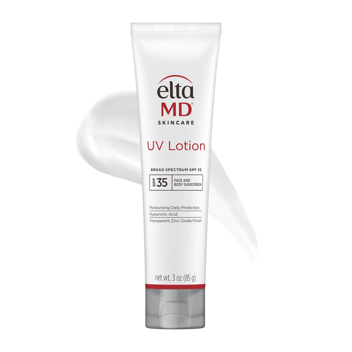 EltaMD front packaging showing tube and SPF labeling with clear protection benefit