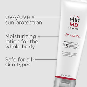 EltaMD UV Lotion texture close-up highlighting lightweight hydration