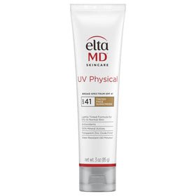 EltaMD front packaging showing SPF 41 and tinted finish for travel convenience