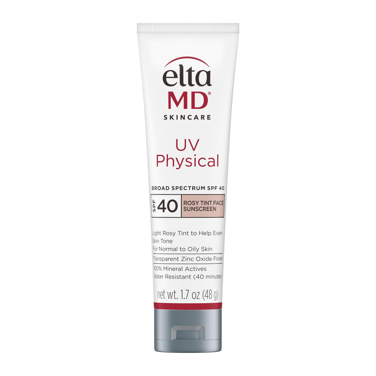 EltaMD front packaging showing rosy tint tube and SPF protection benefit