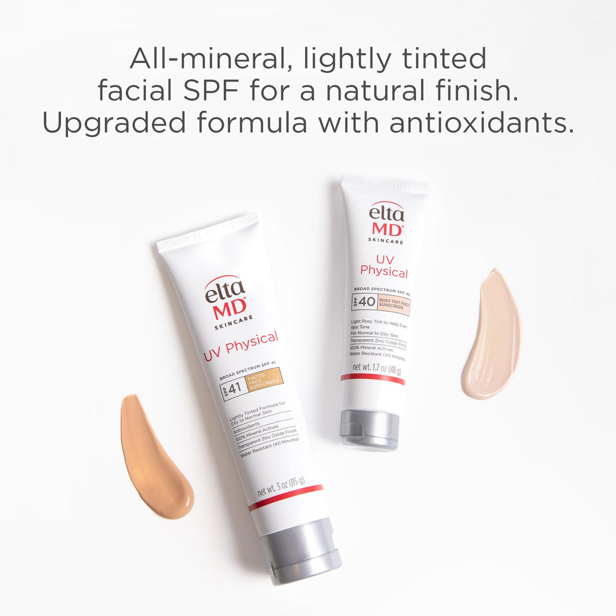 EltaMD close-up texture of tinted mineral cream demonstrating smooth blendability