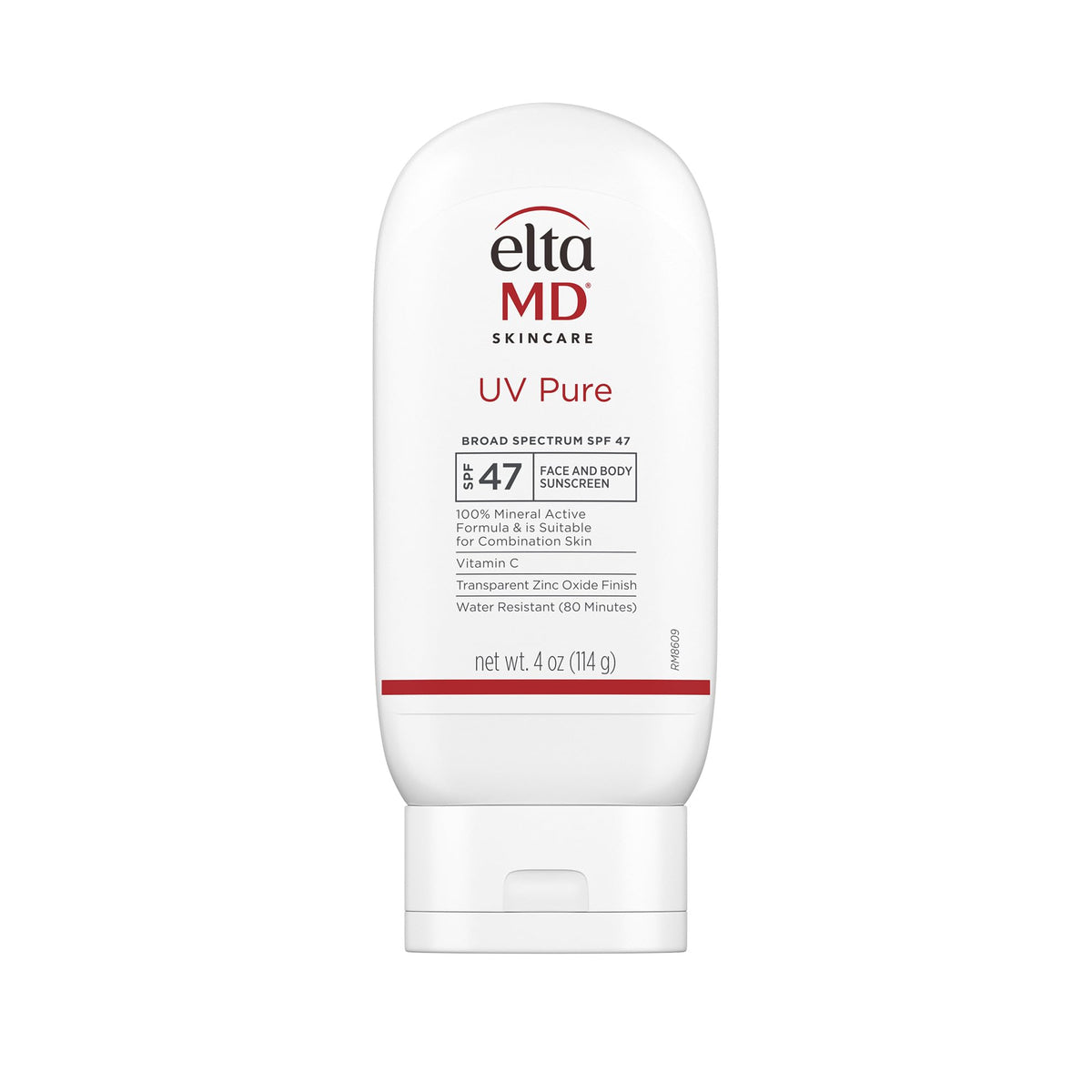 EltaMD UV Pure front packaging showing bottle and SPF 47 protection benefit