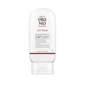EltaMD UV Pure front packaging showing bottle and SPF 47 protection benefit