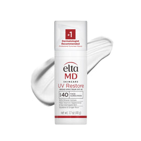 EltaMD front packaging showing SPF 40 and tinted mineral sunscreen benefits