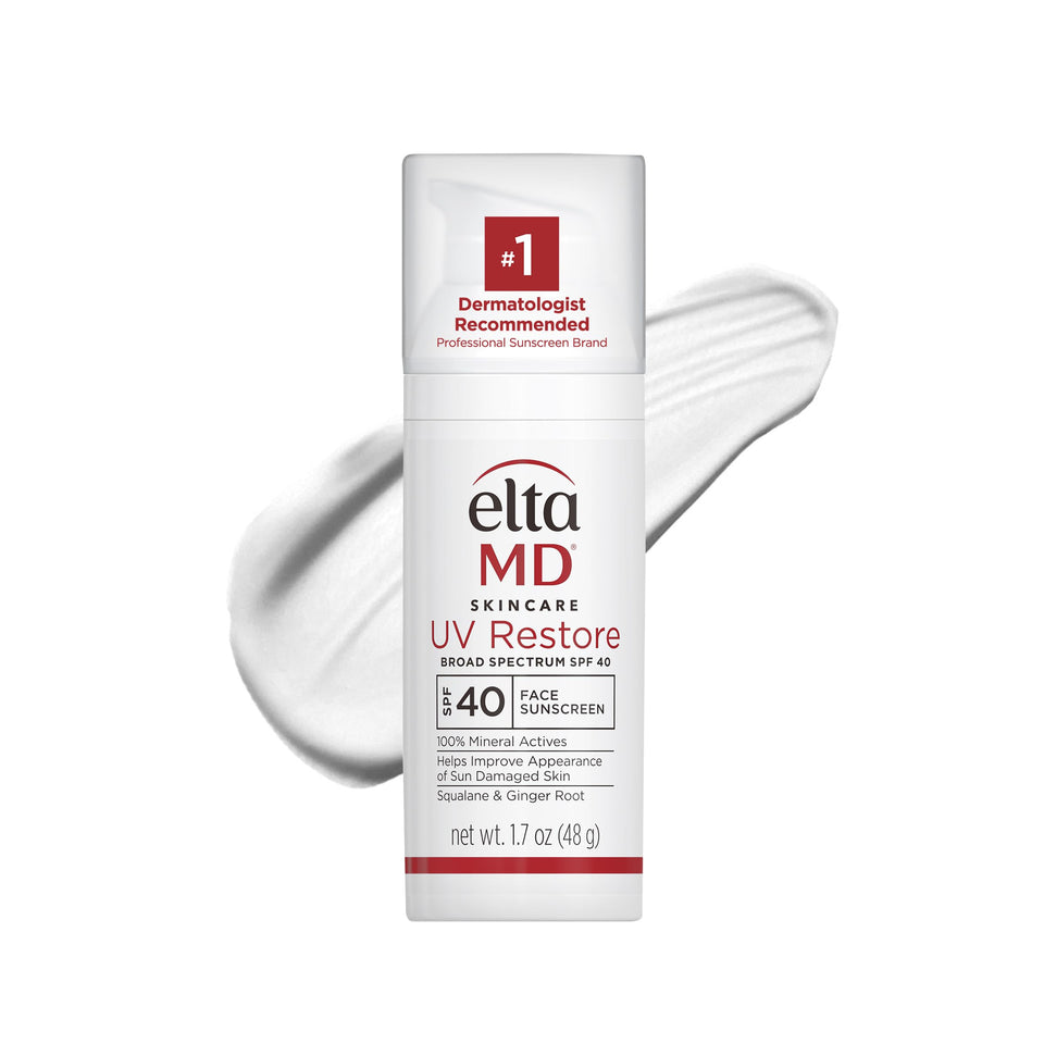 EltaMD front packaging showing SPF 40 and tinted mineral sunscreen benefits