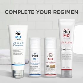 EltaMD ingredient label close-up highlighting zinc oxide and squalane