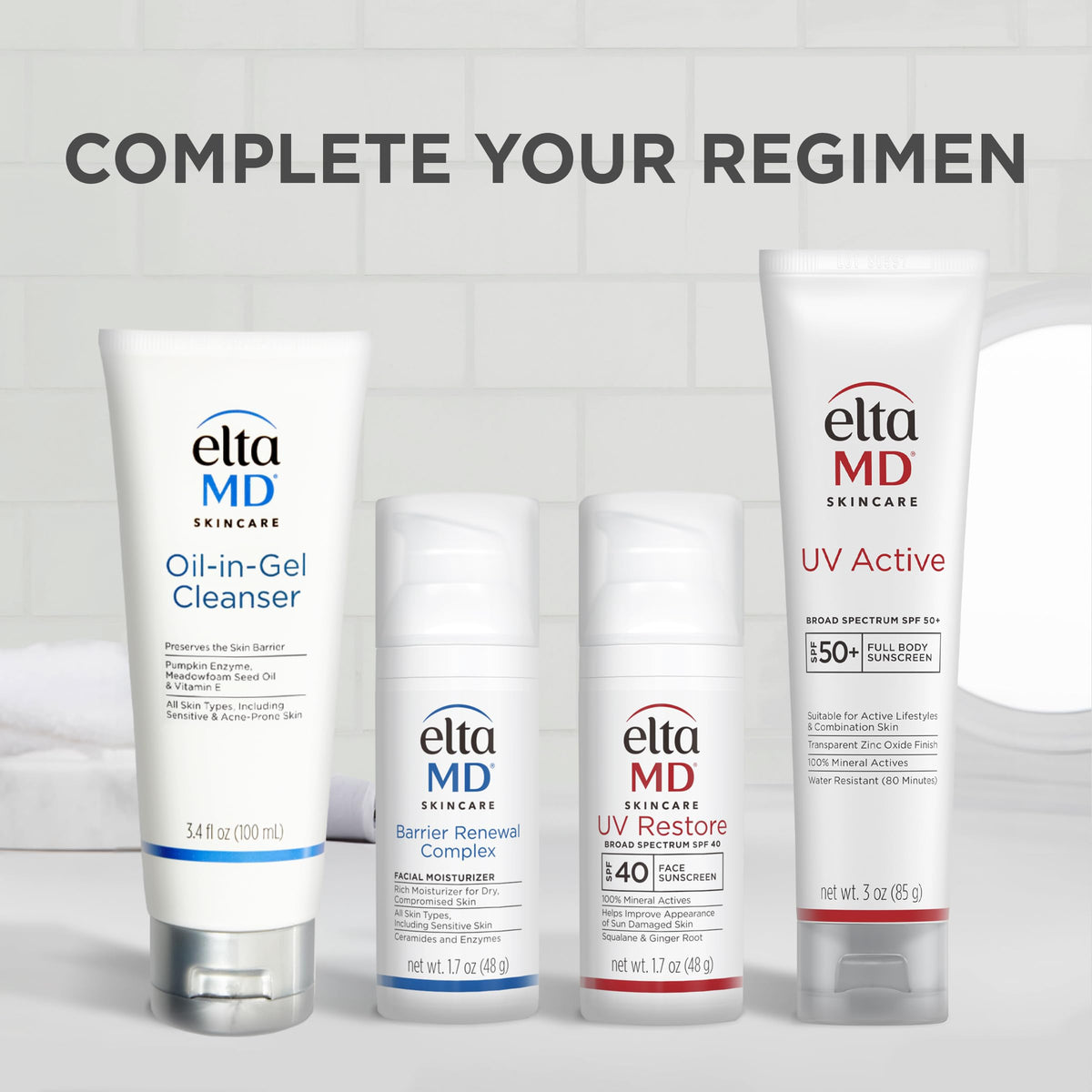 EltaMD worn under makeup showing seamless layering and even complexion