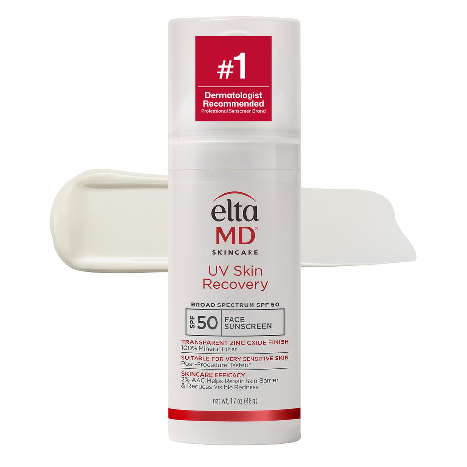 EltaMD front pump bottle showing product and label, ideal for sensitive skin