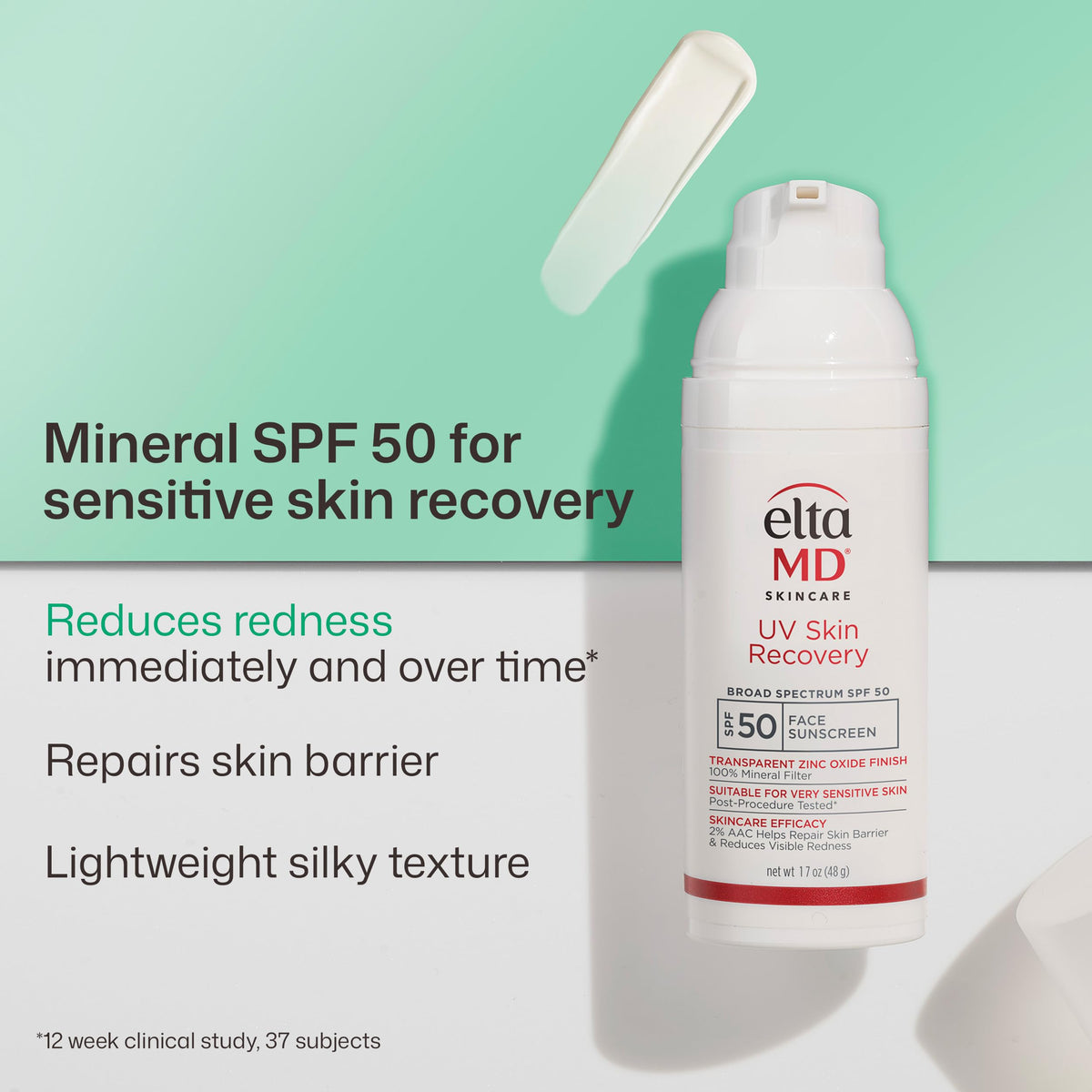 EltaMD pump dispensing sunscreen, brand protection and convenient use