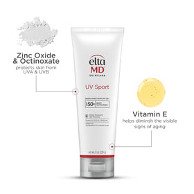 EltaMD applied to wet skin demonstrating water-resistant protection benefit