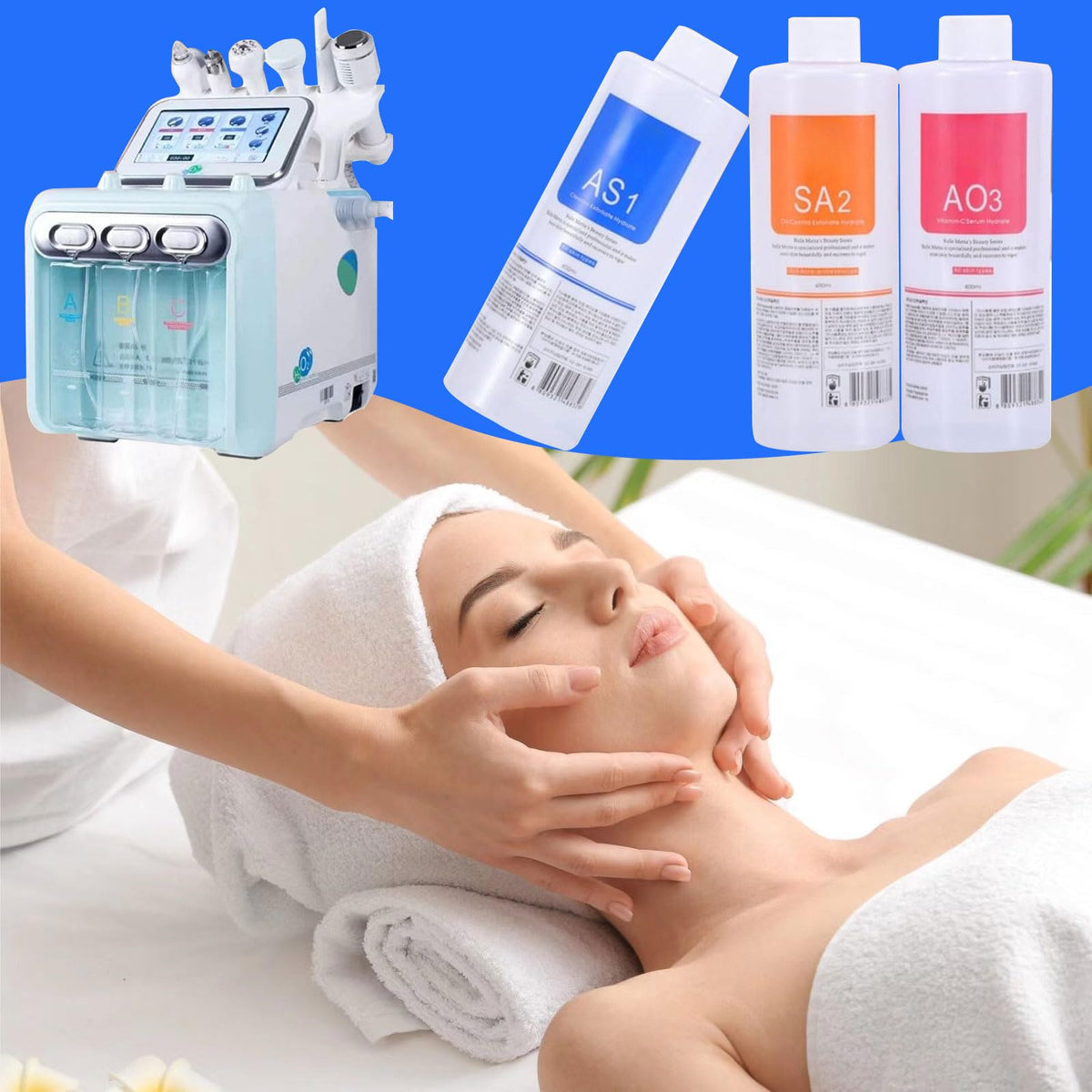 ELVENSTARS treatment in use at spa with therapist applying serum benefit