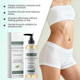 Close-up of Elycira Collagen Oil texture highlighting lightweight, non-greasy consistency