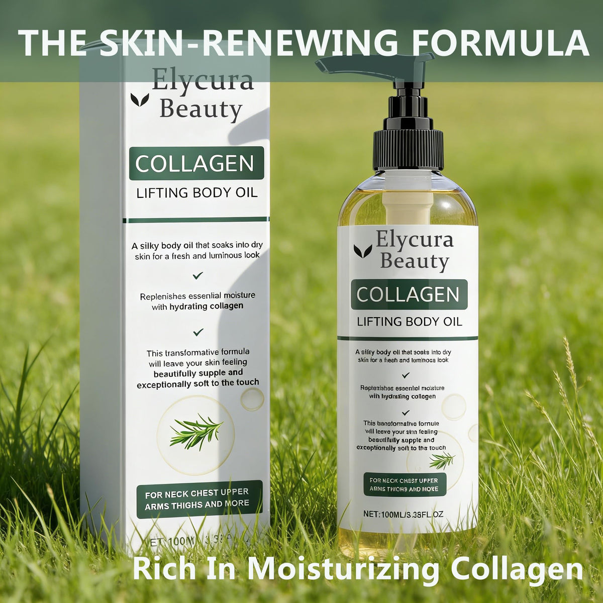 Elycura Beauty lifestyle image after shower showing silky skin and quick absorption