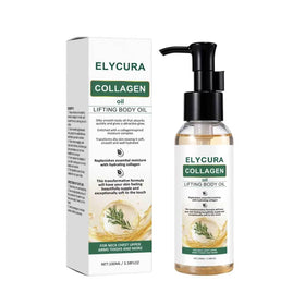 Elycura Collagen Oil front packaging showing bottle and label benefits