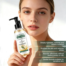 Elycura Collagen Oil applied in shower to damp skin for quick hydration