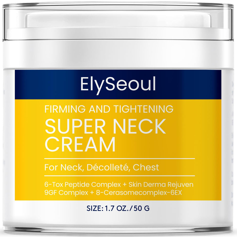 ElySeoul jar front view showing premium neck cream for firming