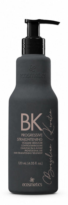 EMAX front bottle view showing product packaging and professional keratin benefits