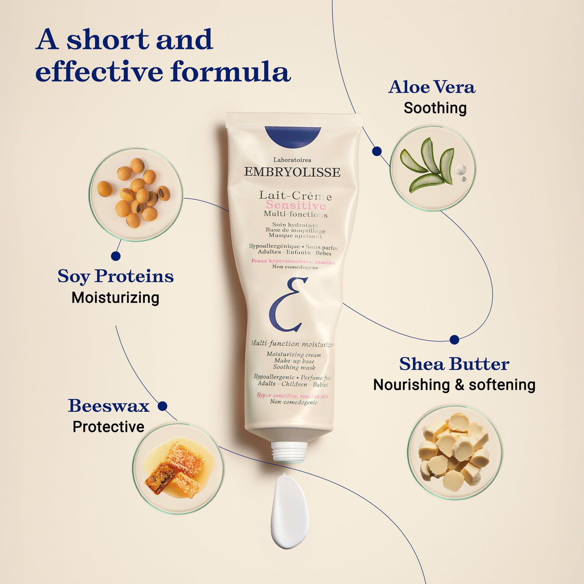 Embryolisse used as makeup primer on cheek for smoother foundation