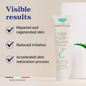 Embryolisse Cicalisse applied on hands illustrating quick soothing and deep hydration benefits