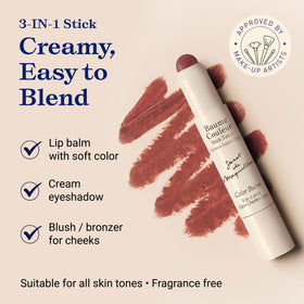 Embryolisse Color Balm applied on cheek blending for natural glow