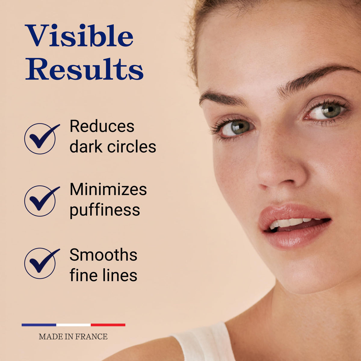 Embryolisse application close-up demonstrating seamless under-eye coverage