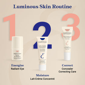 Embryolisse on vanity in lifestyle setting promoting daily skincare routine
