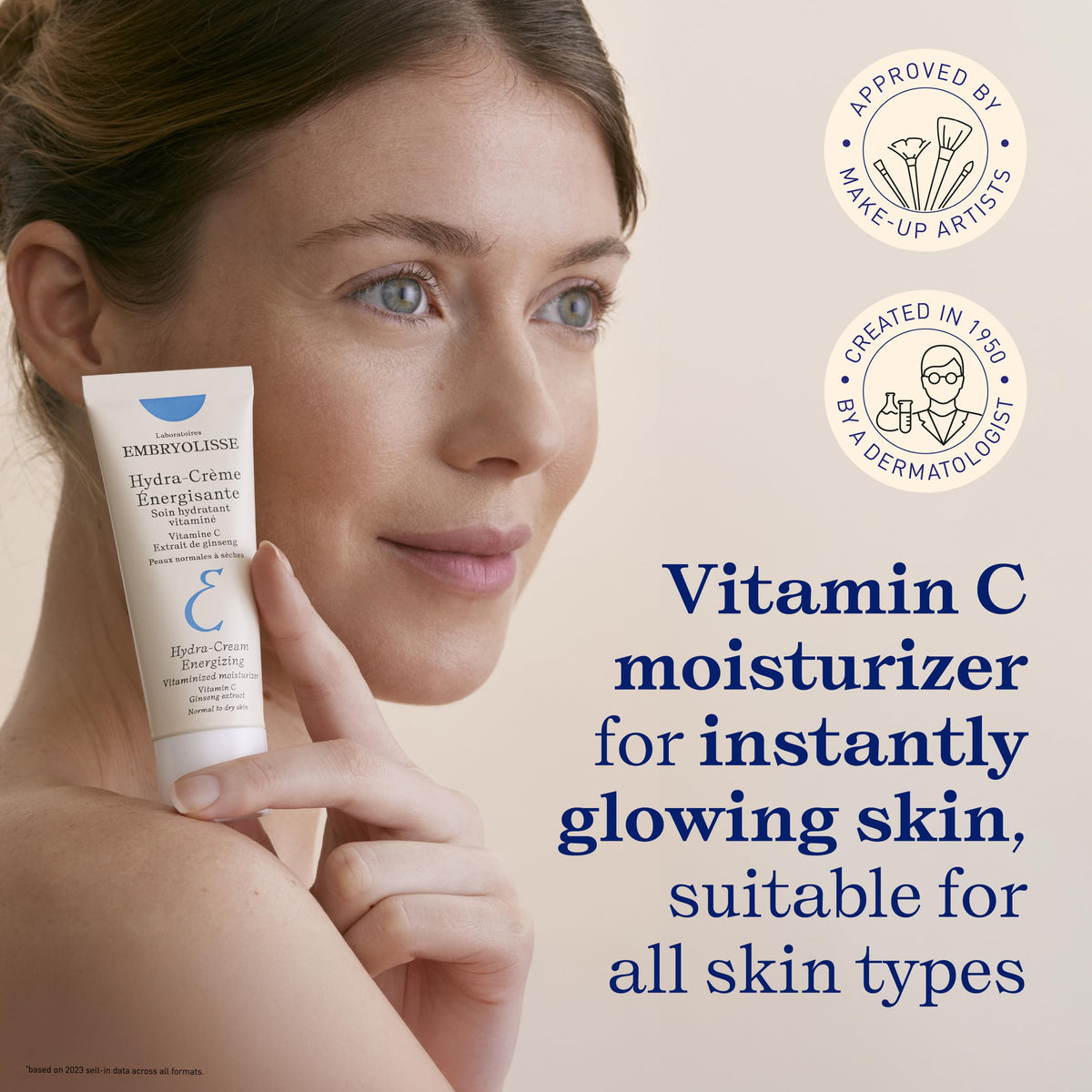 Embryolisse cream texture close-up highlighting smooth hydrating finish