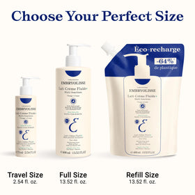Embryolisse Fluid+ being smoothed on leg to illustrate full-body nourishment