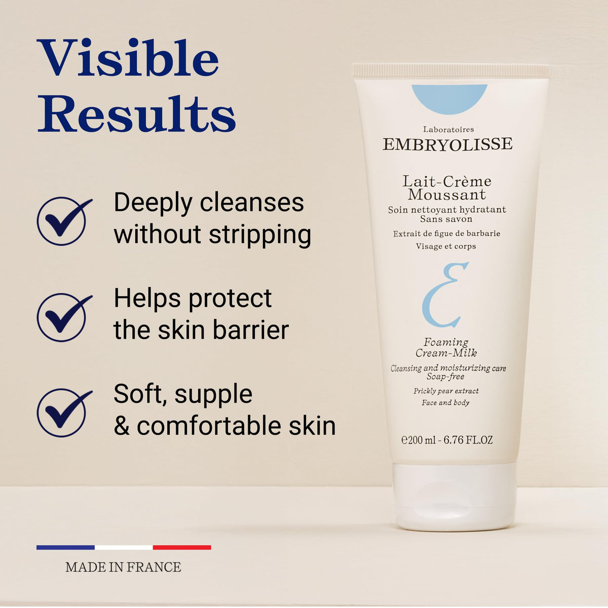Embryolisse cream texture close-up highlighting nourishing consistency