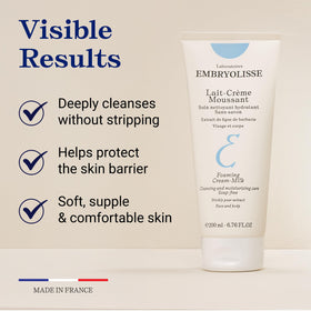Embryolisse cream texture close-up highlighting nourishing consistency