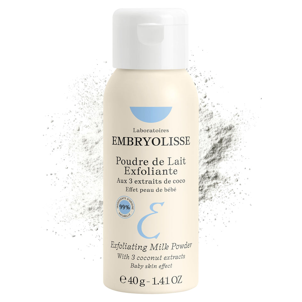 Embryolisse front packaging showing recyclable aluminum bottle and label benefits